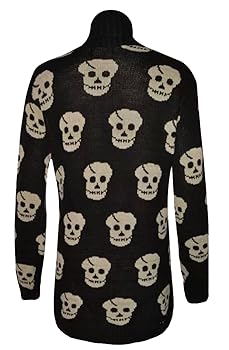 トップス SKULL CAMO CARDIGAN - BLACK Fall Fashion Knit Cardigan Y2K Skull Print Long Sleeve